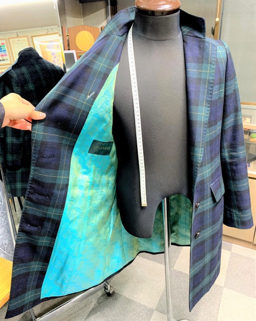 レディースオーダー例 チェスターコート オーダースーツm M エムアンドエム